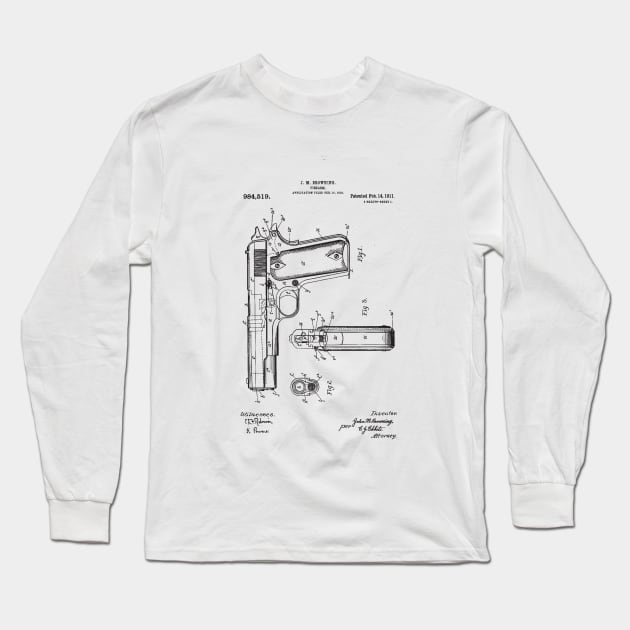 Colt 1911 Patent Long Sleeve T-Shirt by Skush™